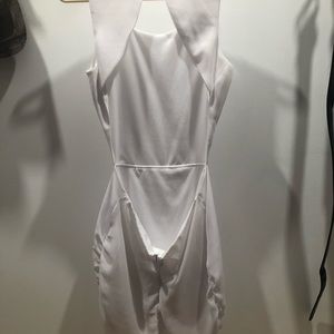 Open back white mini dress from Tobi